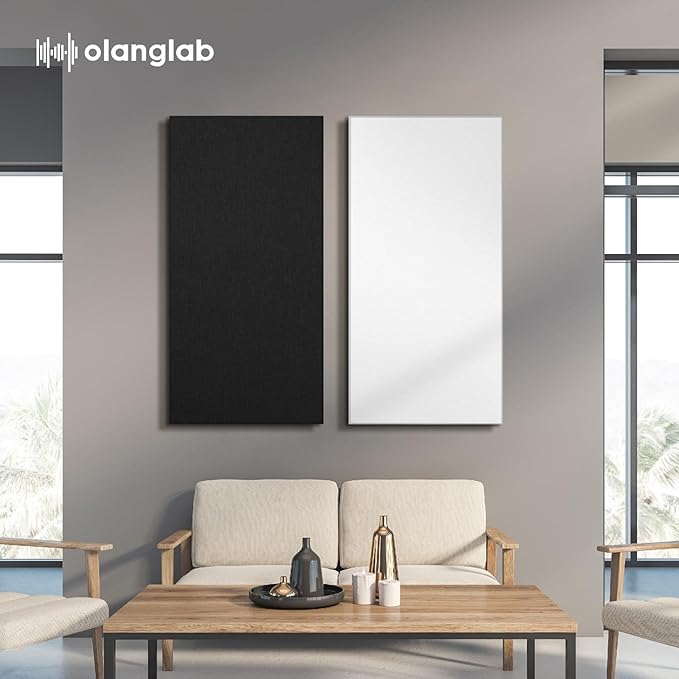 Olanglab Sound Absorbing Acoustic Wall Panels 2 Pack, Large Fabric Wrapped - Image 8