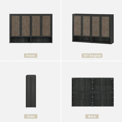 SICOTAS Rattan Shoe Storage Cabinet - Image 9