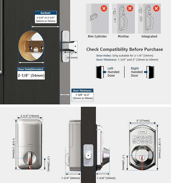 TEEHO TE002 Fingerprint Door Lock - Image 6