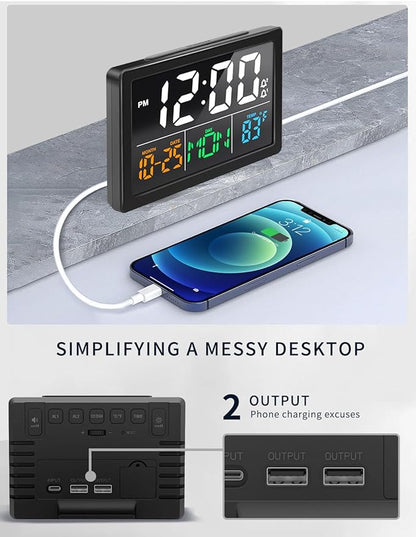 Digital Alarm Clock, with 5.5" Large LED Time Display, Adjustable Alarm Volume - Image 6