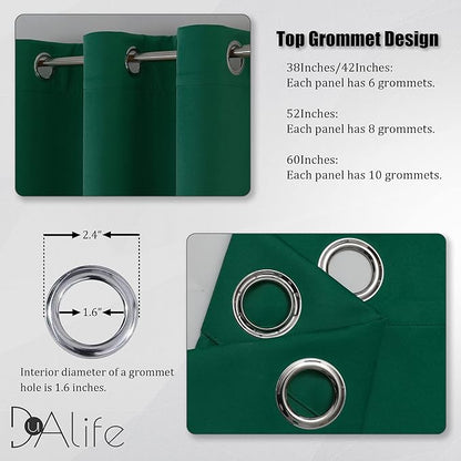 DUALIFE Christmas Green Blackout Curtains - Image 3