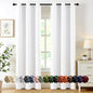 MIULEE Pure White Curtains for Bedroom Living Room 84 Inches Long 2 Panels by MIULEE