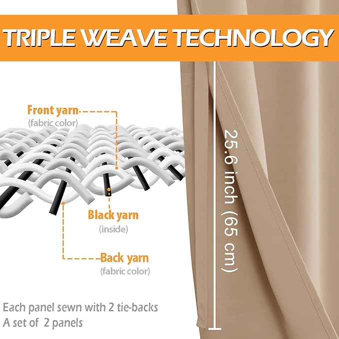 Hiasan Short Blackout Curtains for Bedroom - Image 4