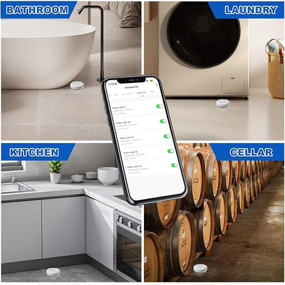 WiFi Water Leak Detectors 5 Pack, 120dB Adjustable Loud Water Leak Sensor - Image 5