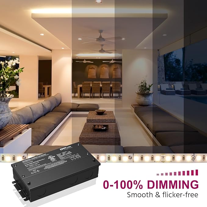 EMITEVER Dimmable Led Driver, 2 Packs 60W AC 110V-277V to DC 24V Transformer - Image 6