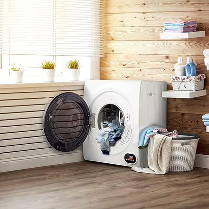 Euhomy Compact Laundry Dryer, 3.5 cu ft Front Load Stainless Steel Clothes - Image 2