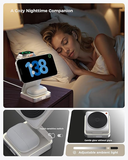 SoFlame 3 in 1 Magnetic Wireless Charging Station - Image 5