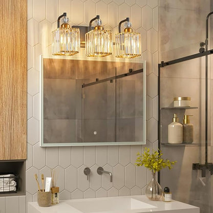BBLLWJ Bathroom Vanity Lights 3-Light Bathroom Light Gold Brushed Brass Finish - Image 5