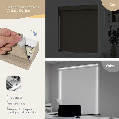 Boolegon Motorized 100% Blackout Roller Blinds - Image 6
