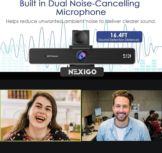 NexiGo Zoom Certified, N950P 4K Zoomable Webcam, RF Remote, Sony_Starvis Sensor - Image 9