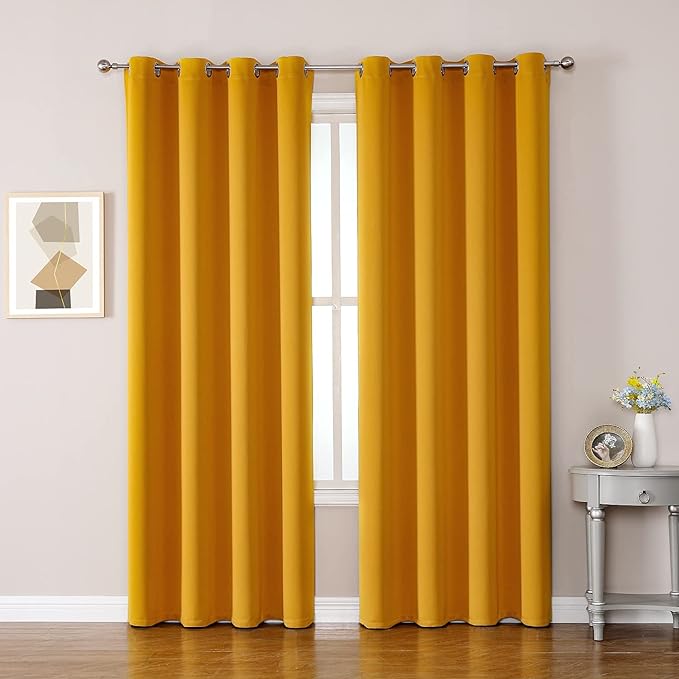 ChrisDowa Room Darkening Curtains 120 Inches Long 2 Panels Set by ChrisDowa