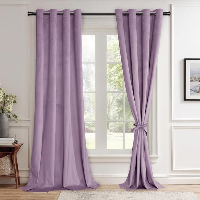 JIUZHEN Velvet Blackout Curtains by JIUZHEN
