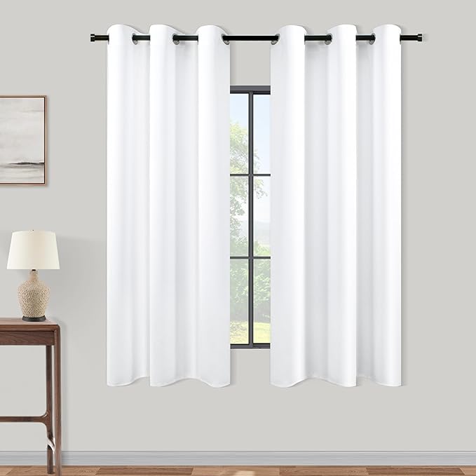 KOUFALL White Room Darkening Curtains 48 Inch Long by KOUFALL
