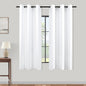 KOUFALL White Room Darkening Curtains 48 Inch Long by KOUFALL