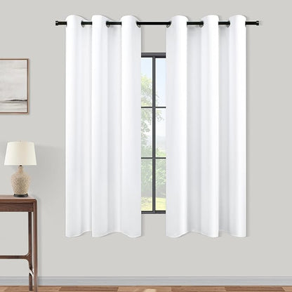 KOUFALL White Kitchen Curtains Sets by KOUFALL