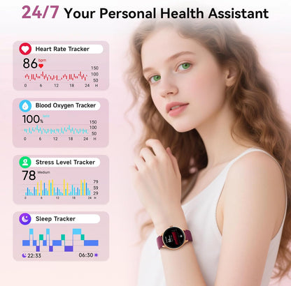 fitpolo smart watch for women, 105+ sports modes, side view