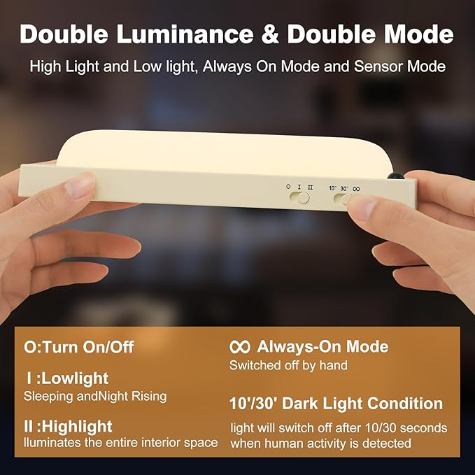 ICARER FAMILY Under Cabinet Lighting, USB-C Rechargeable 2700K Dimmer LED - Image 6