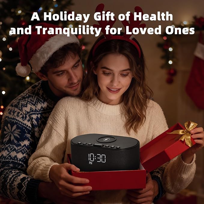 Sound Machine Alarm Clock for Bedrooms: Bluetooth 10W Stereo Sound Speaker - Image 3