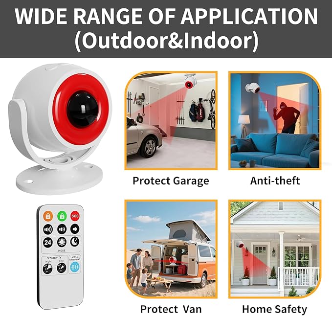 3 Pack Wireless Motion Detector Alarm - Image 5