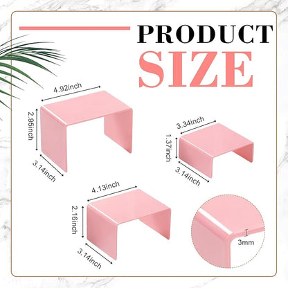 Chuangdi 2 Sets Acrylic Display Risers, Product Stand, Jewelry Display Riser - Image 2