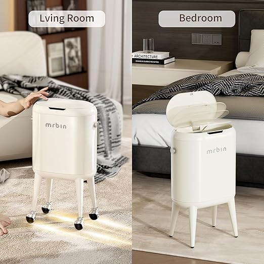 MRBIN Metal Slim Bathroom Motion Sensor Trash Can - Image 4