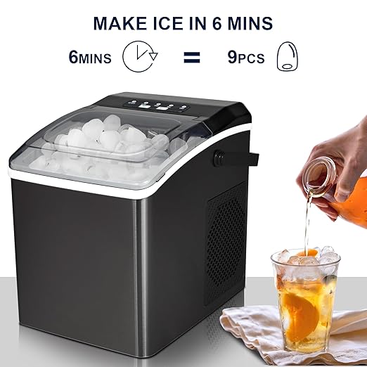 Koolatron Countertop Ice Maker – Nugget Ice Maker Makes 9 Pebble in 6 Mins - Image 3