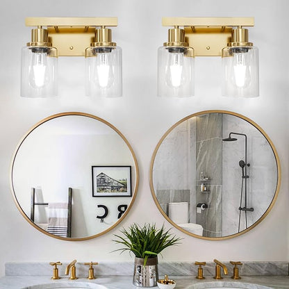 DIKAIDA 2-Light Brushed Gold Vanity Lights - Image 3