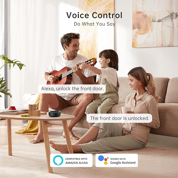 Smart Deadbolt, SMONET Fingerprint Electronic Deadbolt Door Lock - Image 3