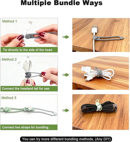 AUFORPET 40Pcs Silicone Cable Ties - Image 3