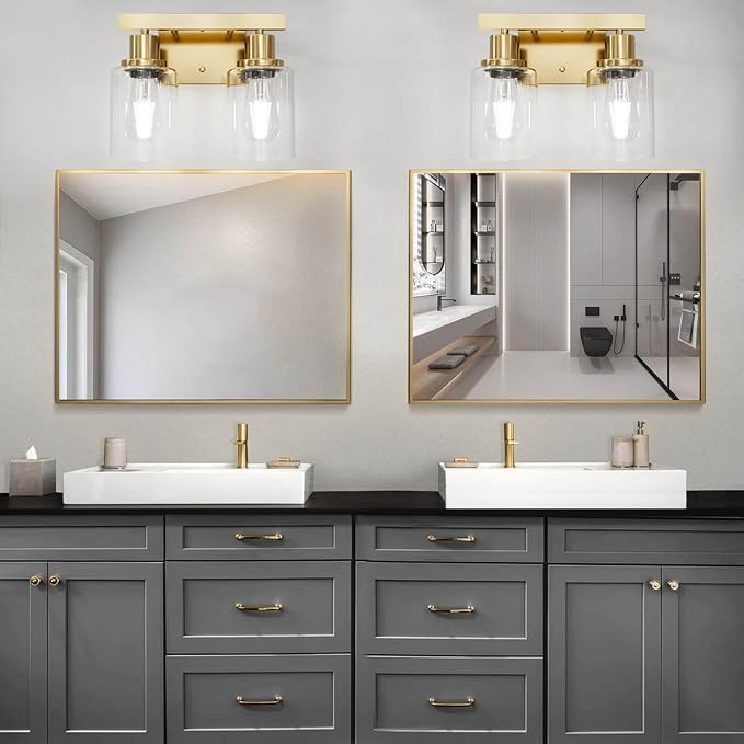 DIKAIDA 2-Light Brushed Gold Vanity Lights - Image 7