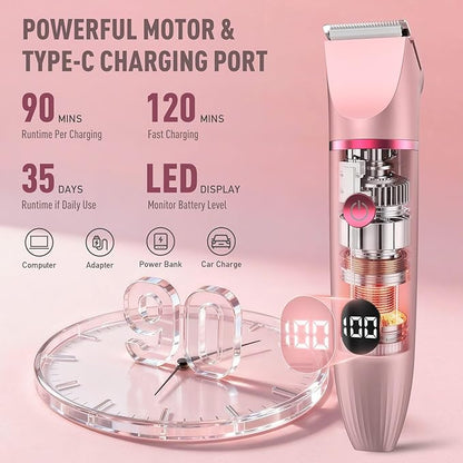 Crolanli Bikini Trimmer for Women, 3-in-1 Electric Razor for Women, IPX7 - Image 2