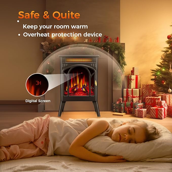 Electric Fireplace Stove, Fast Heating, X Infrared Fireplace Heater - Image 5