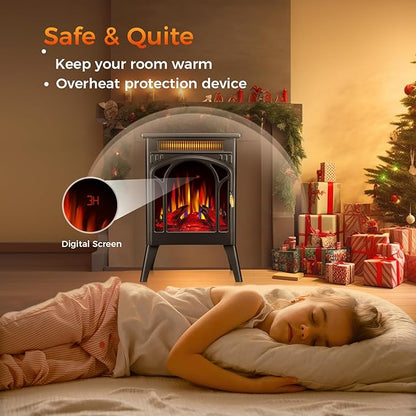 Electric Fireplace Stove, Fast Heating, X Infrared Fireplace Heater - Image 5