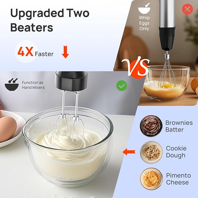 Consciot 4 in 1 Immersion Hand Blender Max 1100W, Corded Stick Emulsifier - Image 7