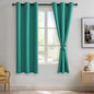 JIUZHEN Peacock Blue Blackout Curtains by JIUZHEN