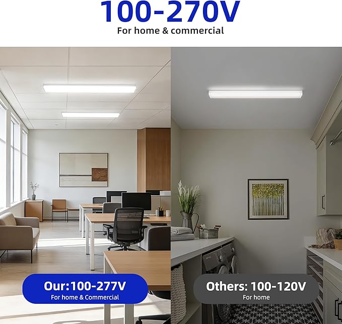 hykolity 4FT LED Wraparound Light, 4 Foot LED Wrap Light Fixture, Flush Mount - Image 7