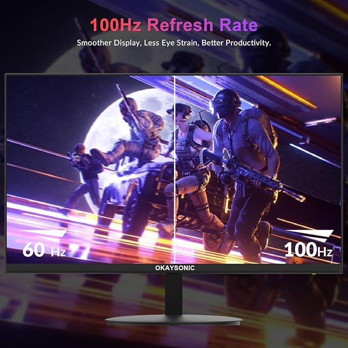 Computer Monitor 24 inch Eye Care 1080P Display HDMI, 丨FHD 1080P PC - Image 5