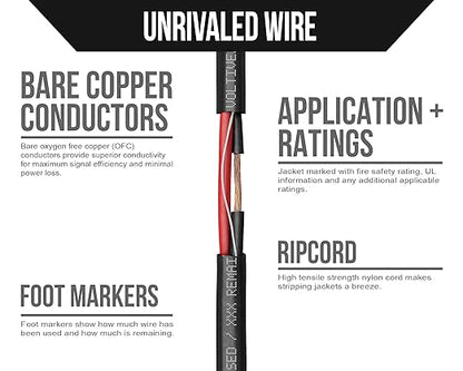 Voltive 14/2 Speaker Wire, Riser CL3R, 500ft - Image 3