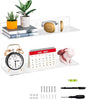 20 Inch Clear Wall Shelves for Wall, Wall Mounted Acrylic Floating Shelf for by Sezanrpt