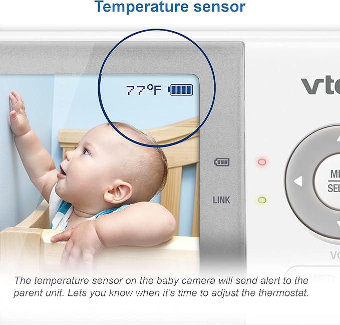 VTech VM923 Baby Monitor, 2.8” Screen, Pan-Tilt-Zoom, 1000ft Long Range - Image 11