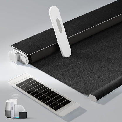 No Drill Motorized Blinds with Remote, Cordless Smart Electric Roller Shades by MUSCLEAREA