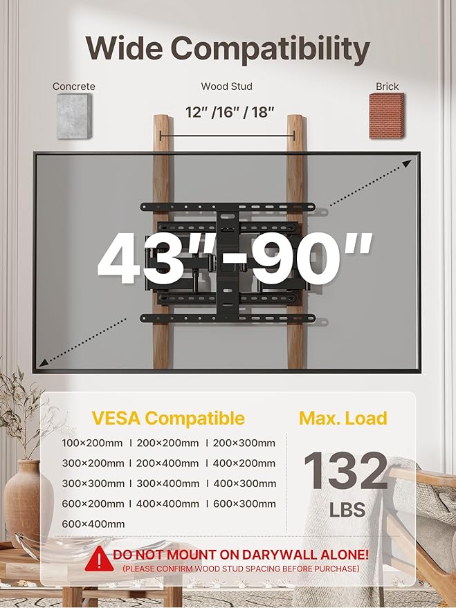 monTEK Ultra Slim TV Wall Mount - Image 2