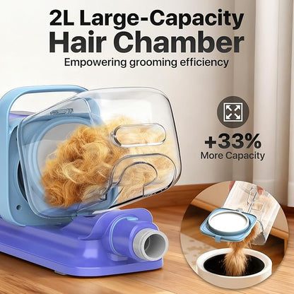 Dog Grooming Kit with Vacuum, 15000Pa Pet Hair Clipper and Shedding Brush - Image 8