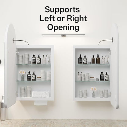 LED Arched Bathroom Medicine Cabinet - Image 7