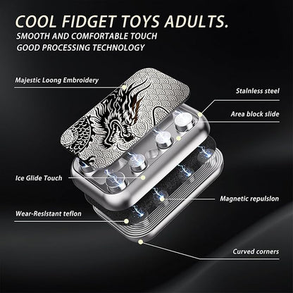 Fidget Slider, Metal Fidget Toy Adults-Smooth Operation - Image 2