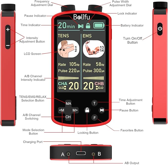 TENS EMS Unit Muscle Stimulator - Image 4