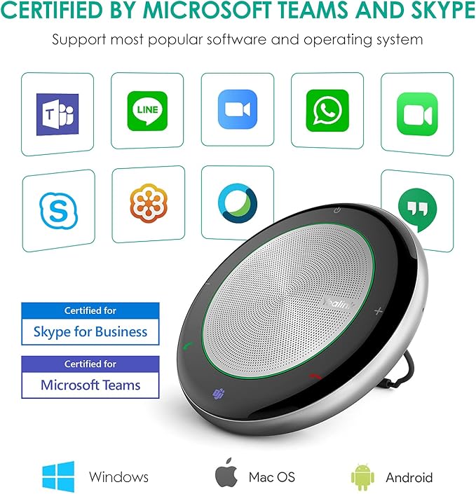 Yealink Teams Certified Speakerphone Wireless Bluetooth Speaker - Image 3