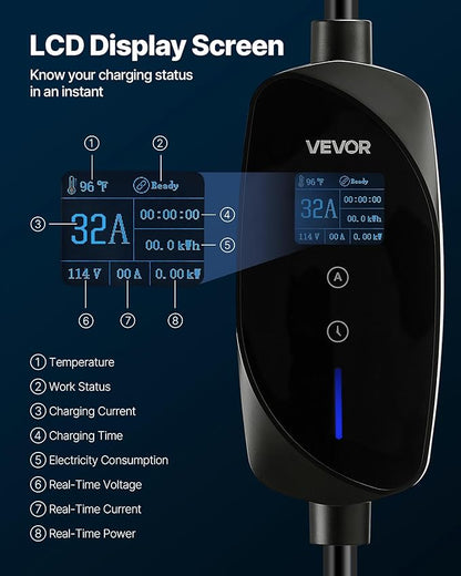 VEVOR Level 2 Tesla Charger, 32 Amp Adjustable Current, 240V Portable Home - Image 5