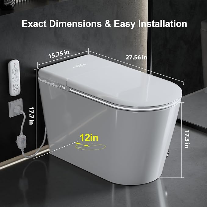Smart Toilet with Auto Open/Close Lid - Image 9