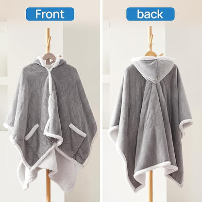 Westinghouse Wearable Heated Throw Blanket, Electric Heated Wrap Poncho Shawl - Image 7